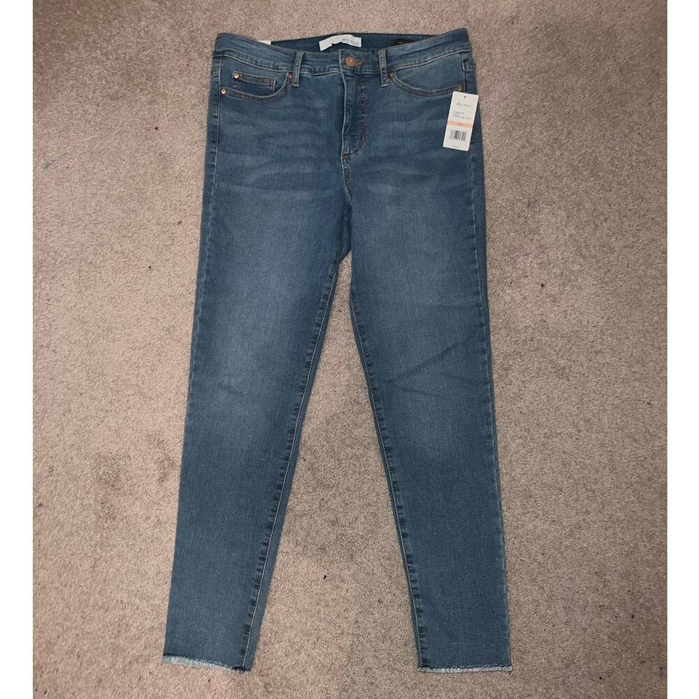 New Ella Moss Ariana High Rise Skinny Ankle Raw Hem Jeans size 6/28
